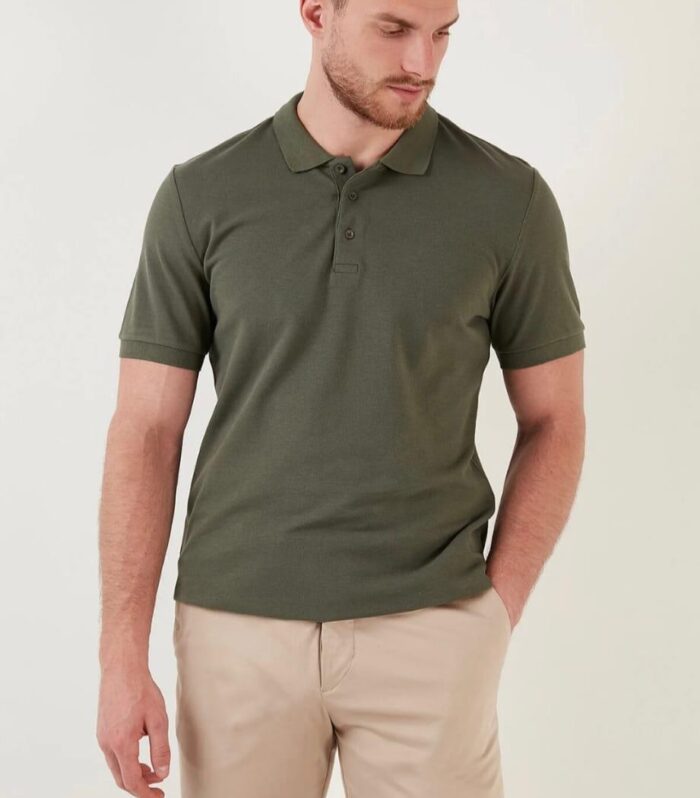 Polo Yaka T-Shirt (Kısa Kollu / Yeşil)