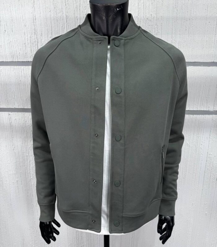 Düğmeli Baharlık Mont (Yeşil)